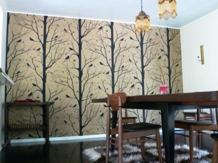 Современные обои в интерьере фото